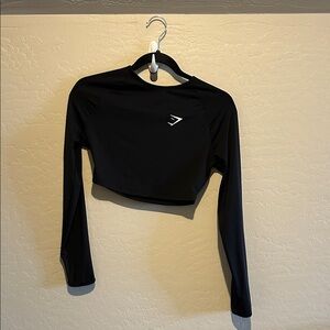 Gymshark Black Long Sleeve Crop Top